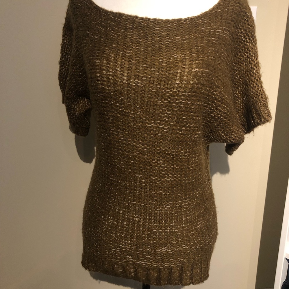 Mim Off- the-Shoulder Brown Sweater Size S